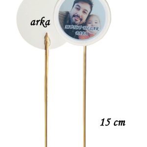 10 Adet Fotoğraf Baskılı Uzun Kürdan 15 cm - Fotoğraflı Kürdan
